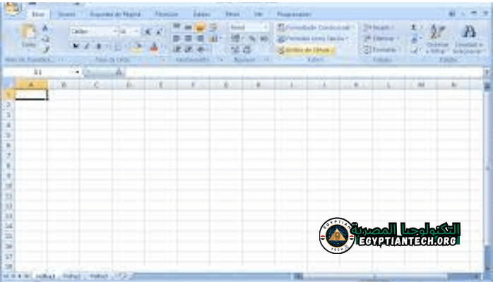 لقطة شاشة لواجهة Excel 2007 تعرض ميزات جداول البيانات والأدوات اللازمة لإدارة البيانات وتحليلها
