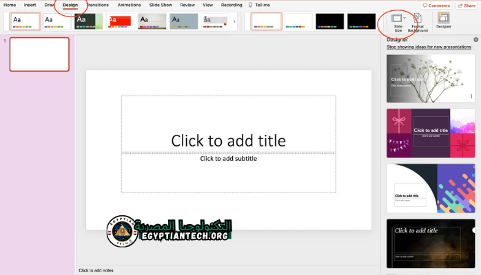 عرض مرئي لبرنامج PowerPoint 2010 مع أدوات لتصميم الشرائح وتنسيق النصوص وإدارة العروض التقديمية على الشاشة