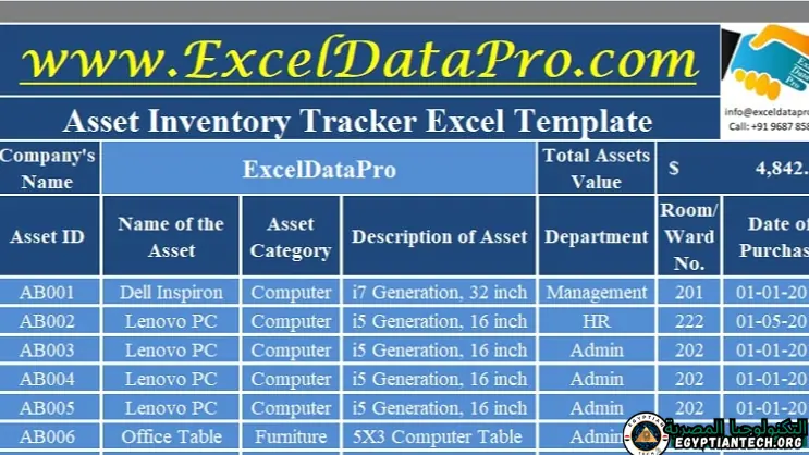 لقطة شاشة لواجهة برنامج محاسبة Excel تعرض البيانات المالية ووظائف جداول البيانات