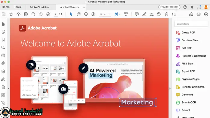 ادوبى اكروبات برو بالتفعيل